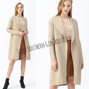 🆕⭐Tan sweater open coat cardigan